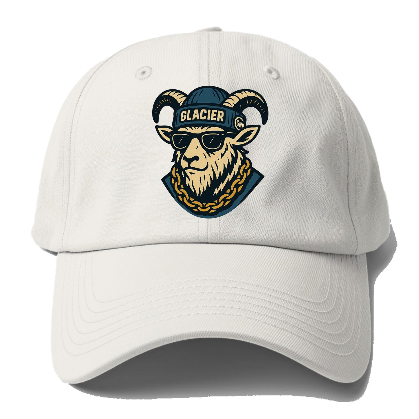 Glacier Mountain Goat - Baseball Cap For Big Heads - Off White