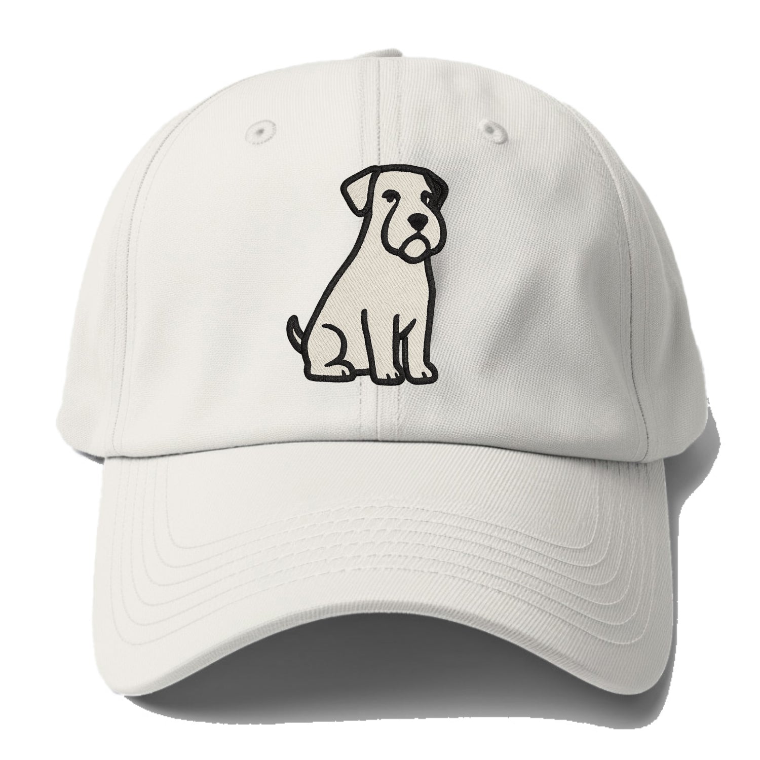 Sealyham Terrier White Sitting Pose Baseball Cap For Big Heads - Off White