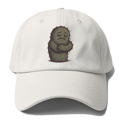 SINGLE IS VALID | Content cactus hugging itself - Baseball Cap - Off White