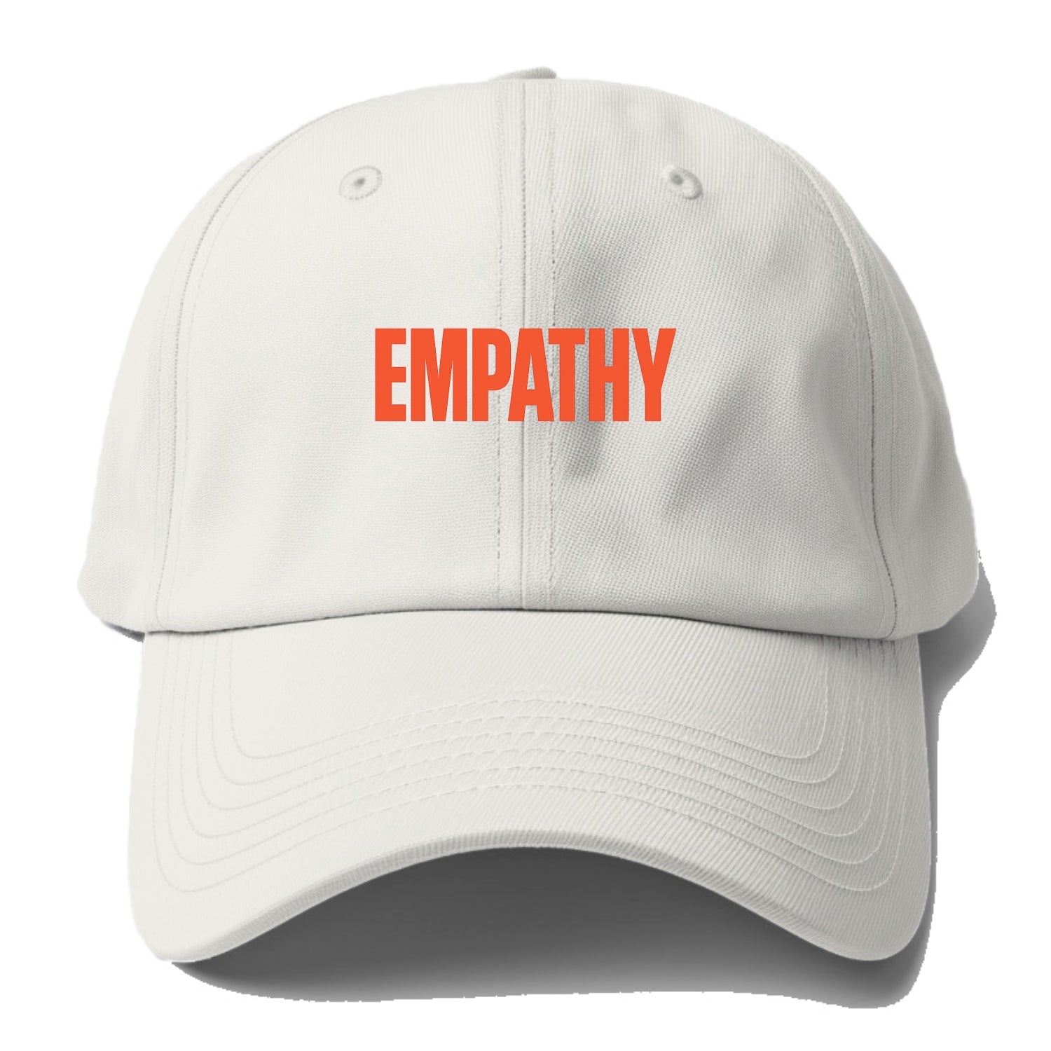 Bold typography design - "EMPATHY" - understanding others, emotional connection - Baseball Cap - Off White