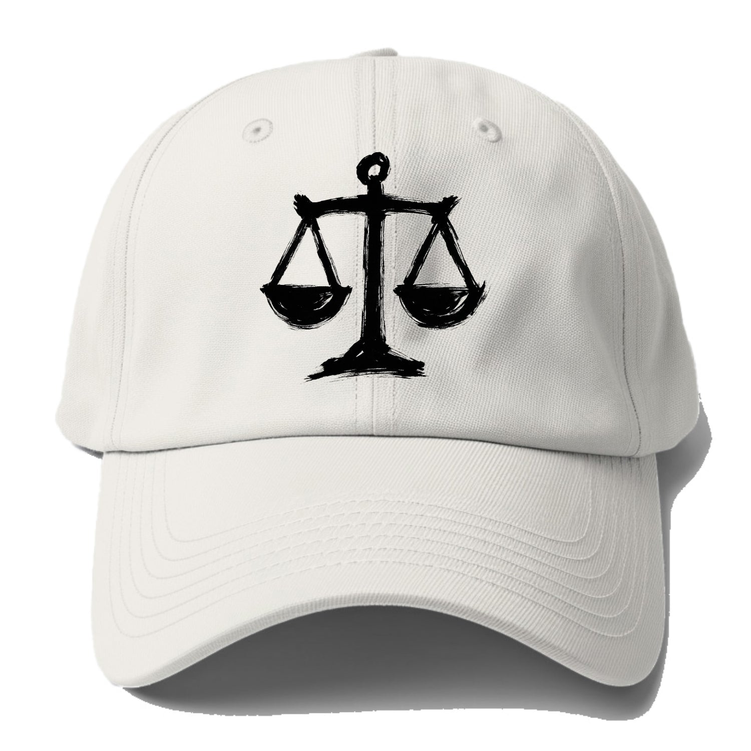 Scales of justice - equality and fairness bold ink style - Baseball Cap - Off White