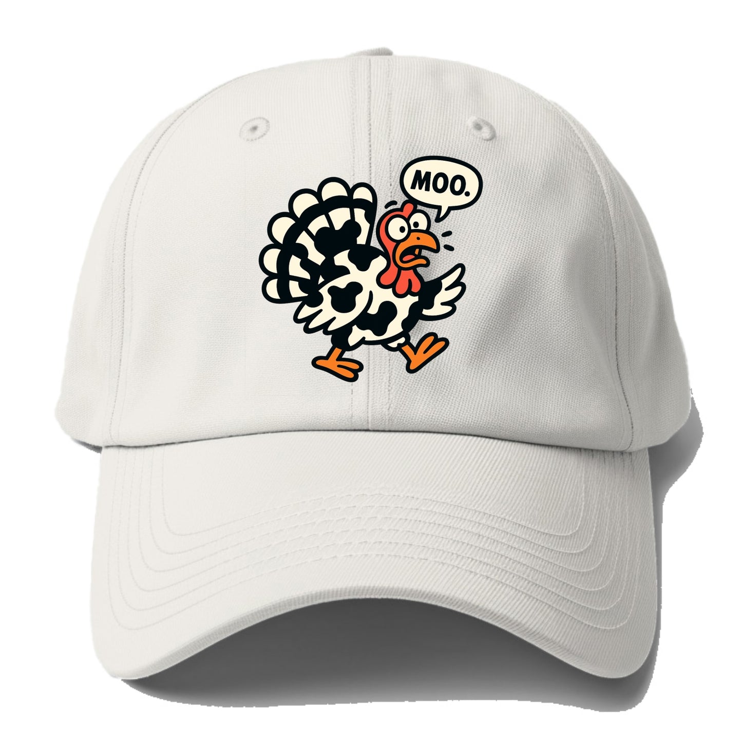 Mooing Turkey - Baseball Cap - Off White