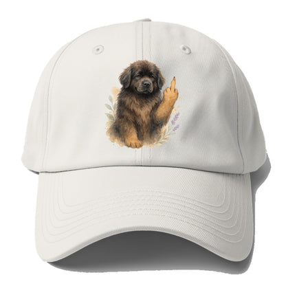 Newfoundland fluffy bear-like with webbed paws, massive gentle paw up - Baseball Cap - Off White