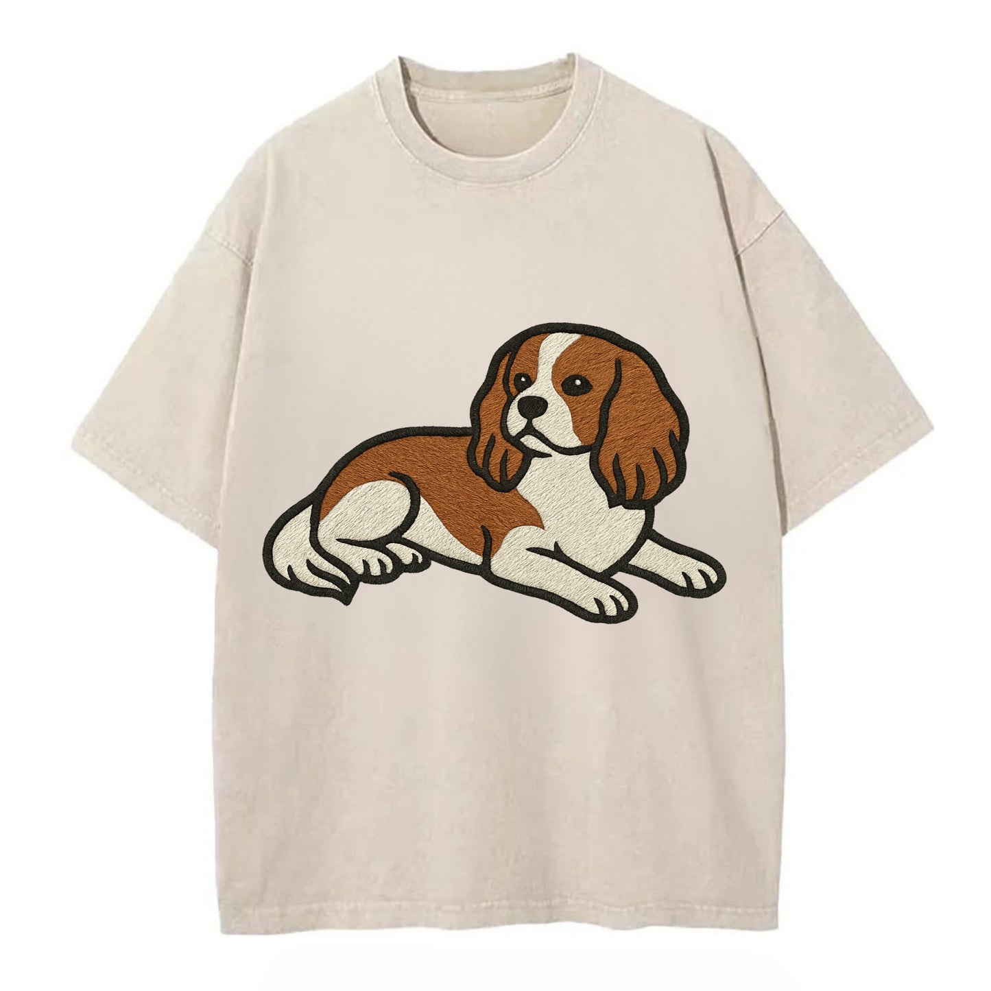 Cavalier King Charles Spaniel - Blenheim Vintage T-shirt - Off White