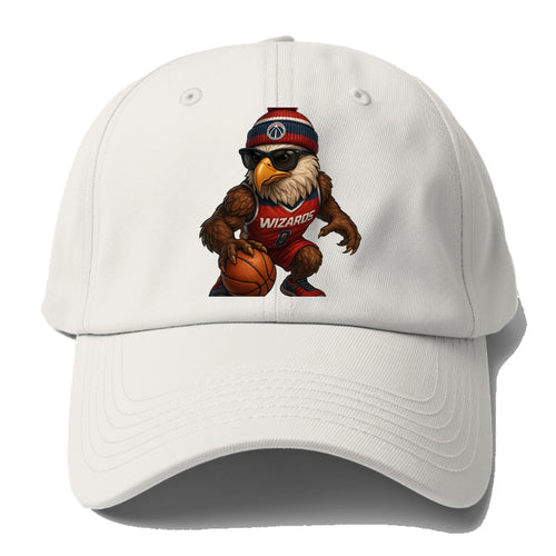DC Eagle wearing Wizards red white and blue beanie with monument patch - Baseball Cap For Big Heads