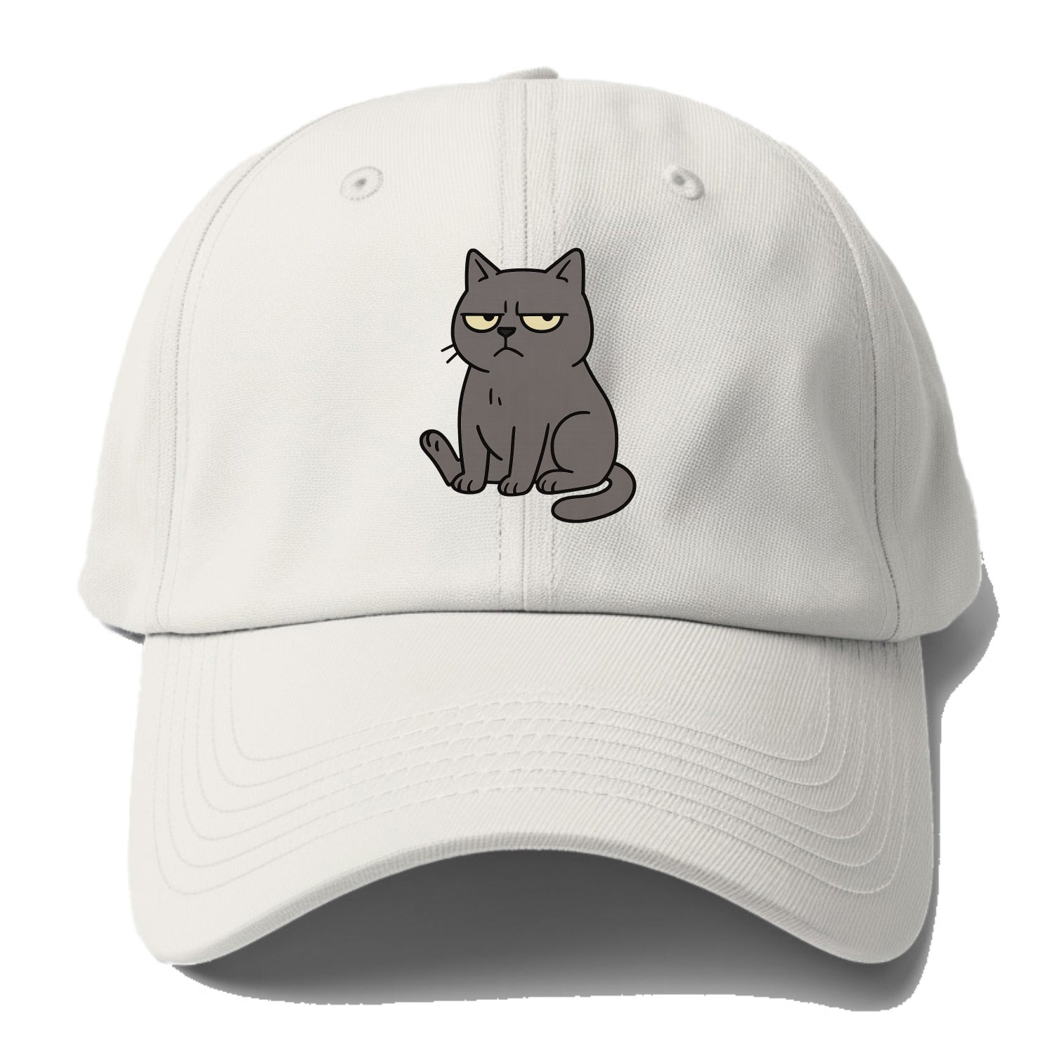 The Cat Judging Silently - Baseball Cap - Off White