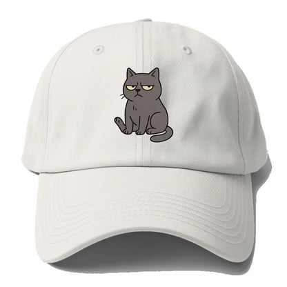 The Cat Judging Silently - Baseball Cap - Off White