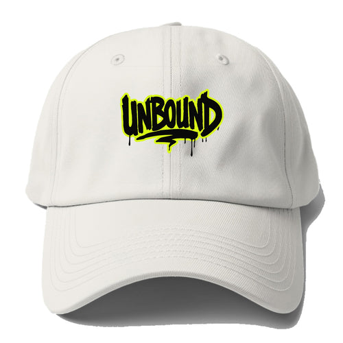 Bold typography design - UNBOUND - without limits, free from - Baseball Cap For Big Heads