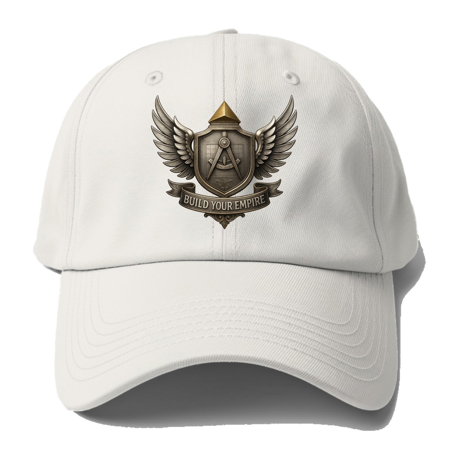 BUILD YOUR EMPIRE | Architect compass | - Baseball Cap - Off White