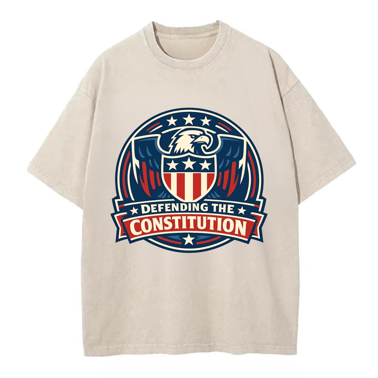 Defend Constitution - Vintage T-shirt - Off White