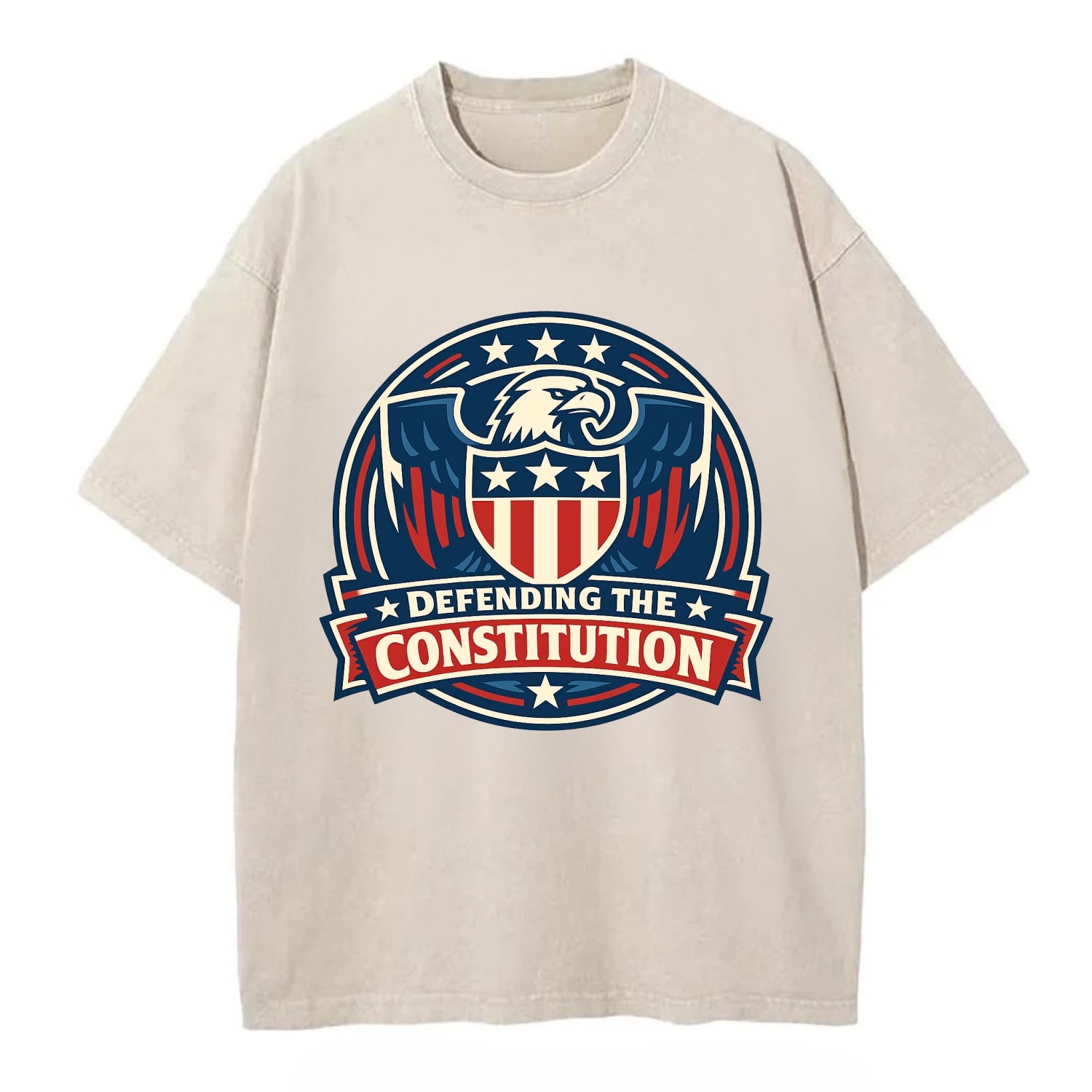 Defend Constitution - Vintage T-shirt - Off White