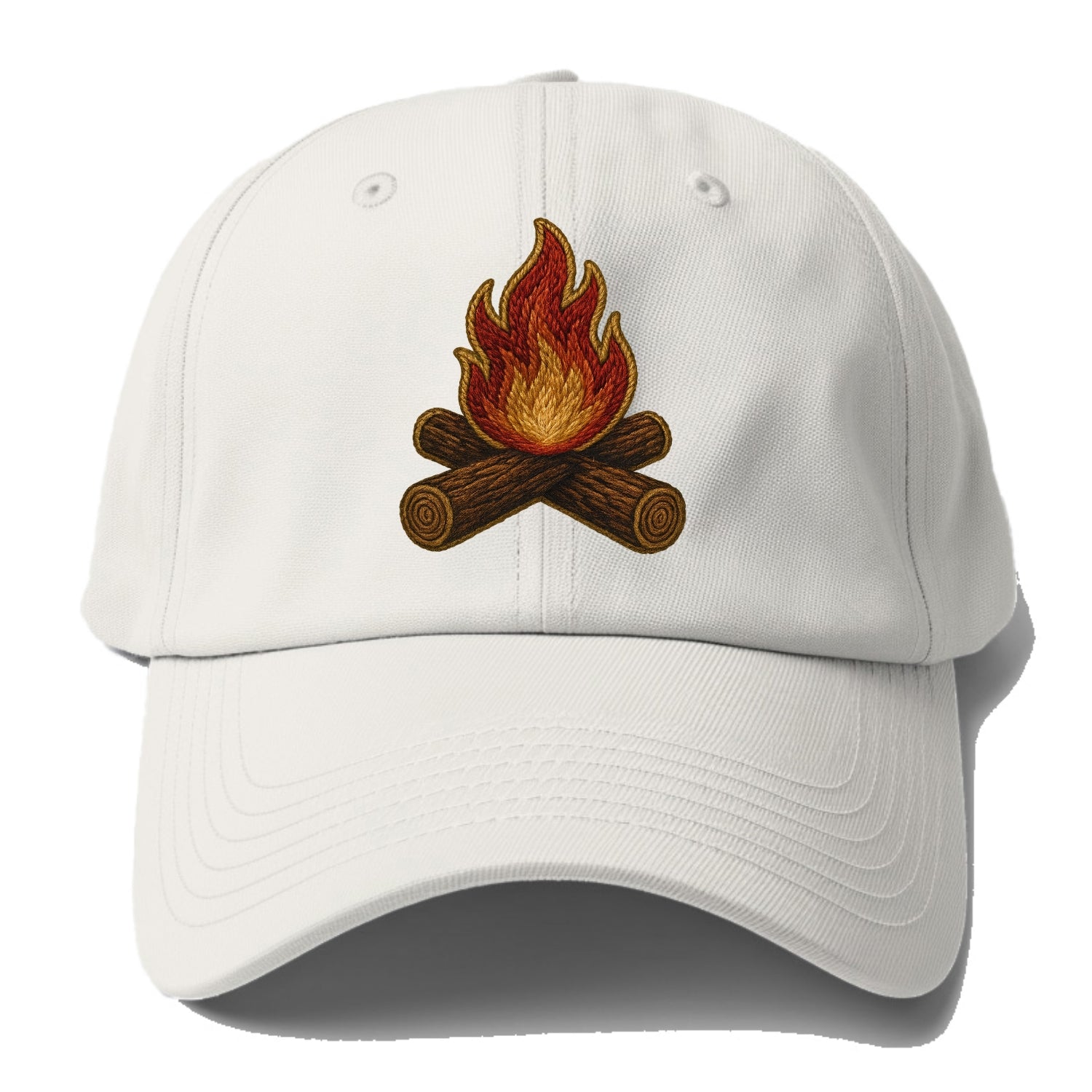 Campfire  - Baseball Cap For Big Heads - Off White