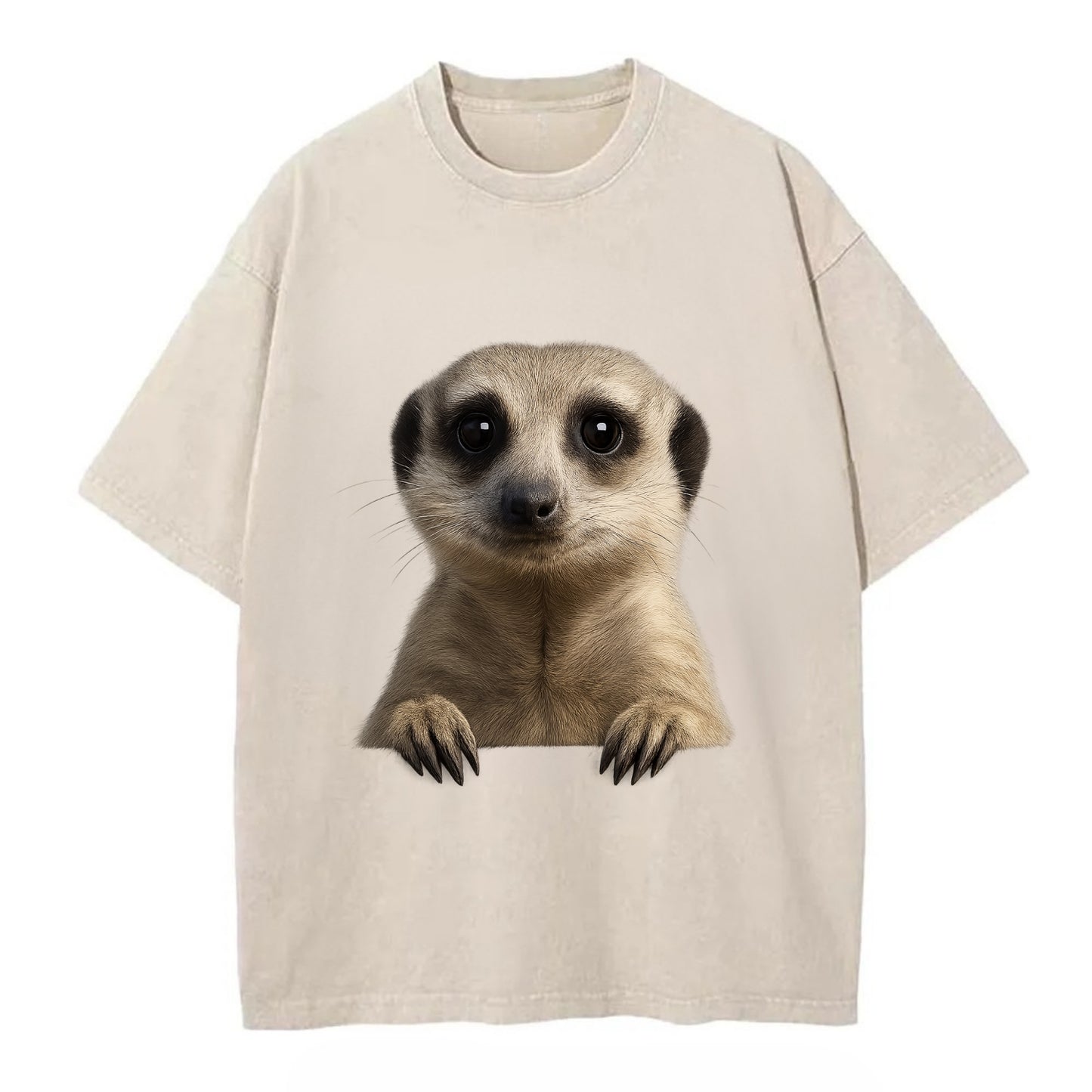 Meerkat  - Vintage T-shirt - Off White