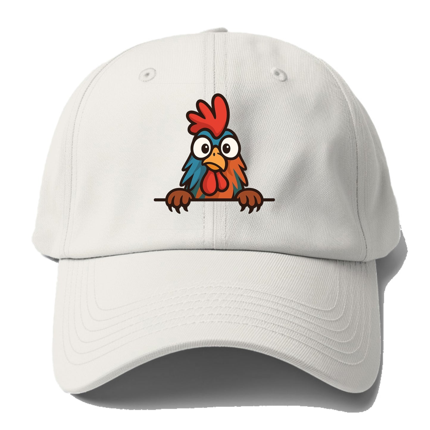 Rooster  - Baseball Cap For Big Heads - Off White