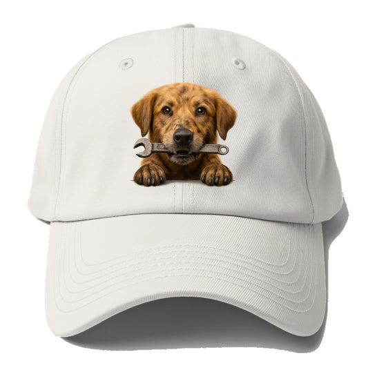 Mechanic Dog  - Baseball Cap For Big Heads - Off White