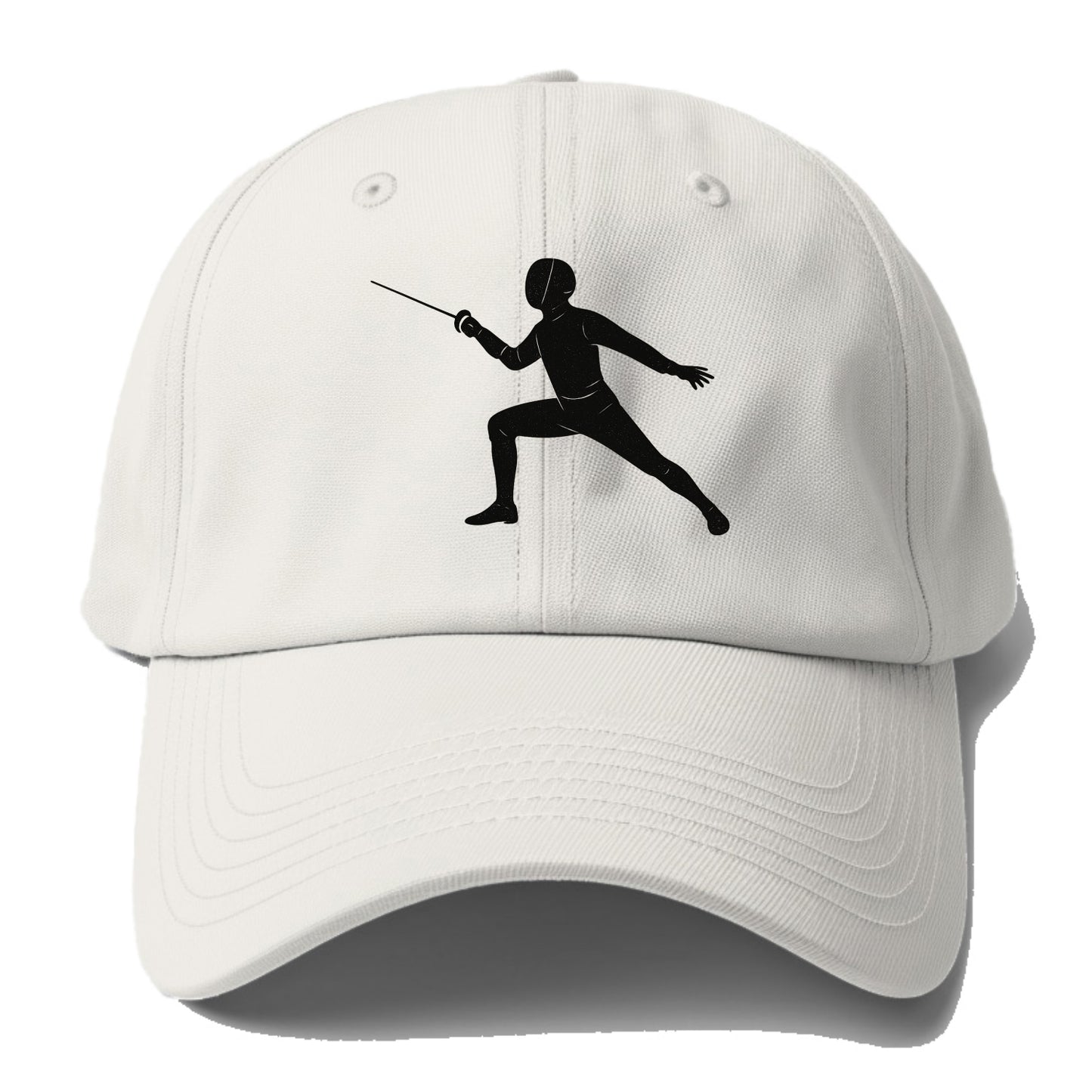 Fencer in lunge position - Baseball Cap - Off White
