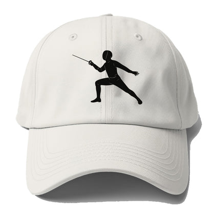Fencer in lunge position - Baseball Cap - Off White