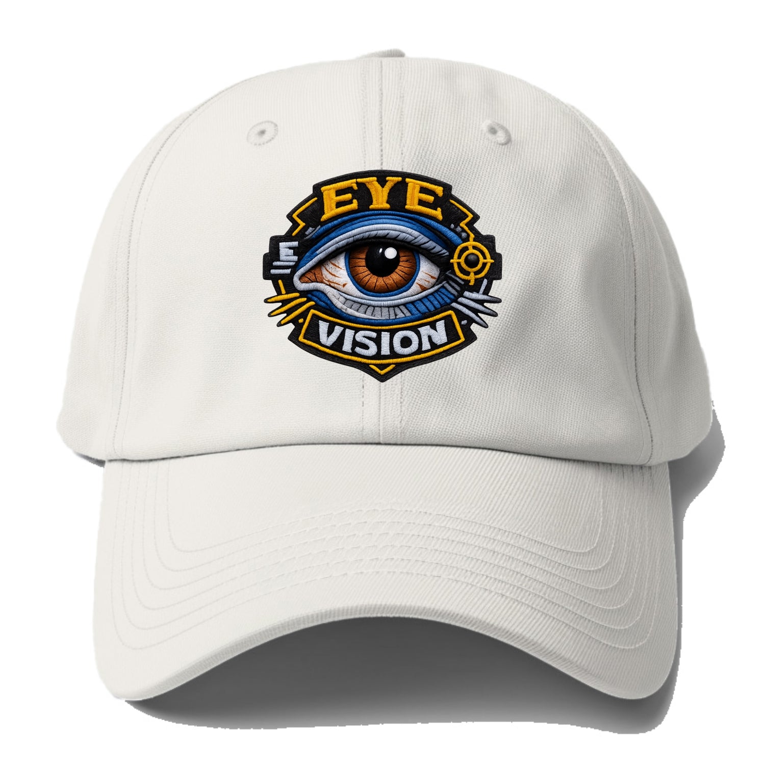 EYE VISION - anatomical eye in blue and brown , optometry - Baseball Cap - Off White