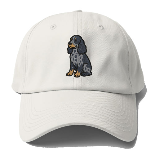 English Cocker Spaniel - Blue roan embroidered sitting pose - Baseball Cap For Big Heads