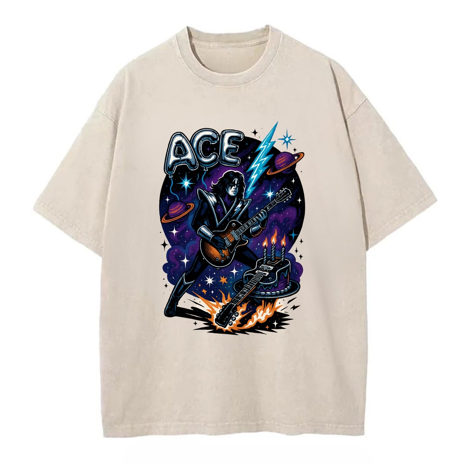 Ace Birthday Celebration - Vintage T-shirt - Off White