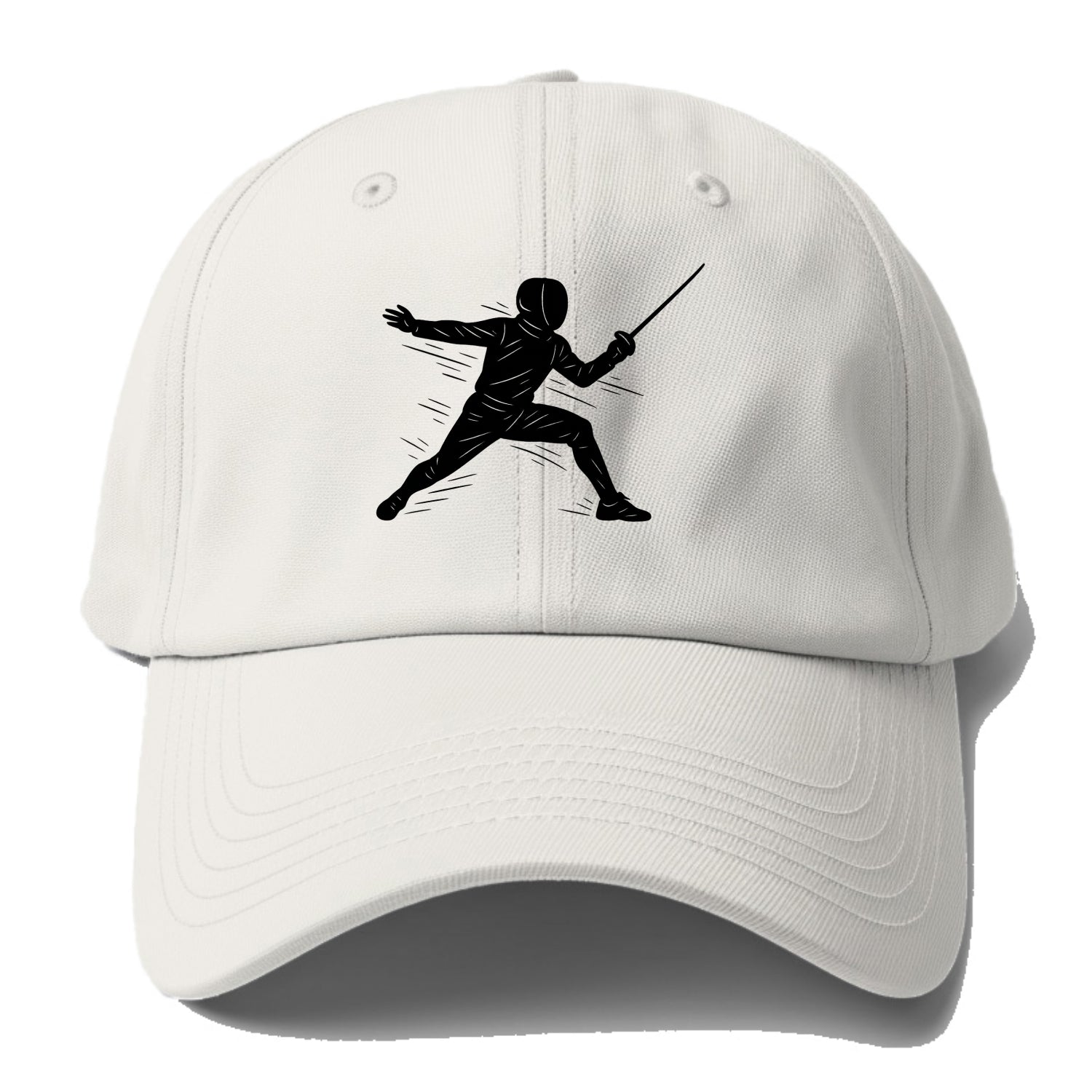 Fencer lunging attack position - Baseball Cap - Off White
