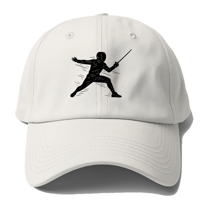 Fencer lunging attack position - Baseball Cap - Off White