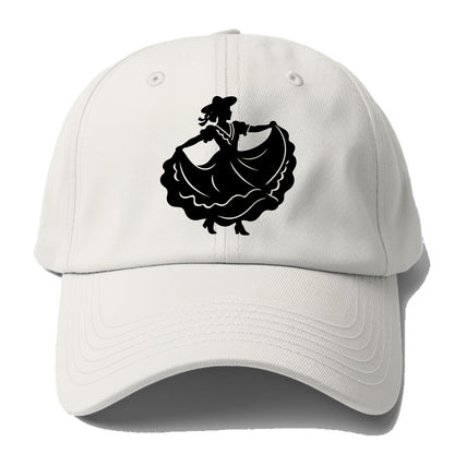 Mexican folk dancer twirling skirt - Baseball Cap - Off White