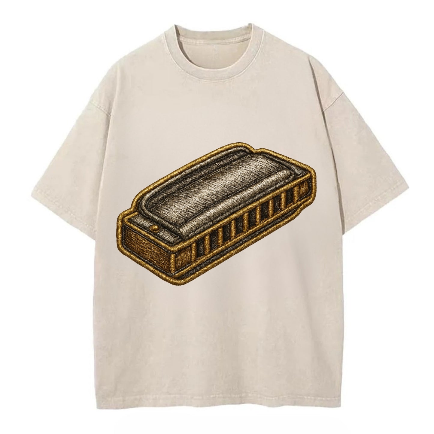Harmonica  - Vintage T-shirt - Off White
