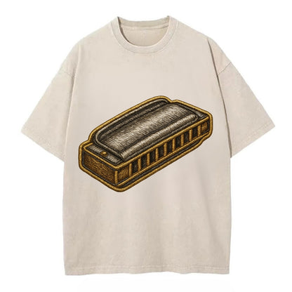 Harmonica  - Vintage T-shirt - Off White
