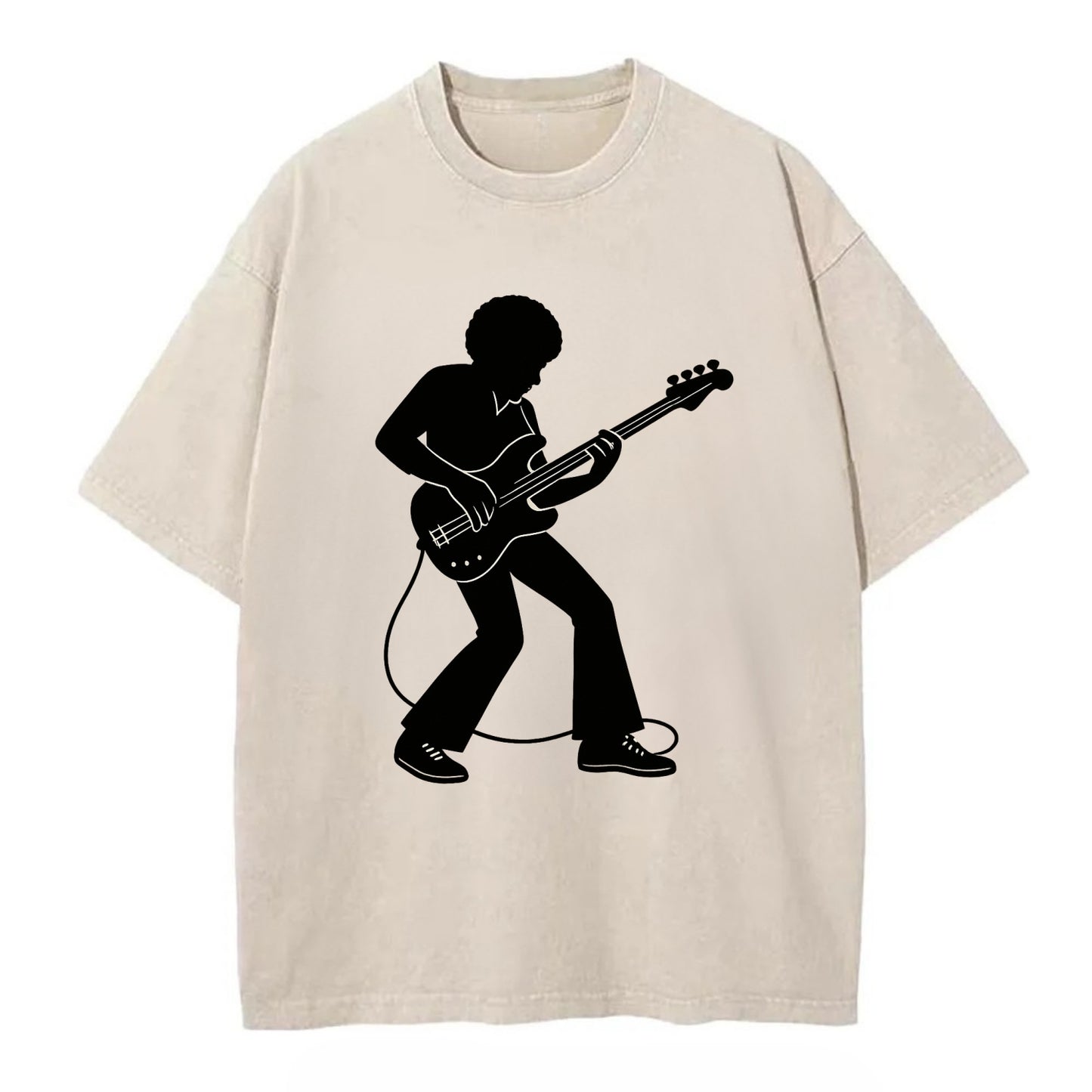 Bass guitarist slap technique - Vintage T-shirt - Off White