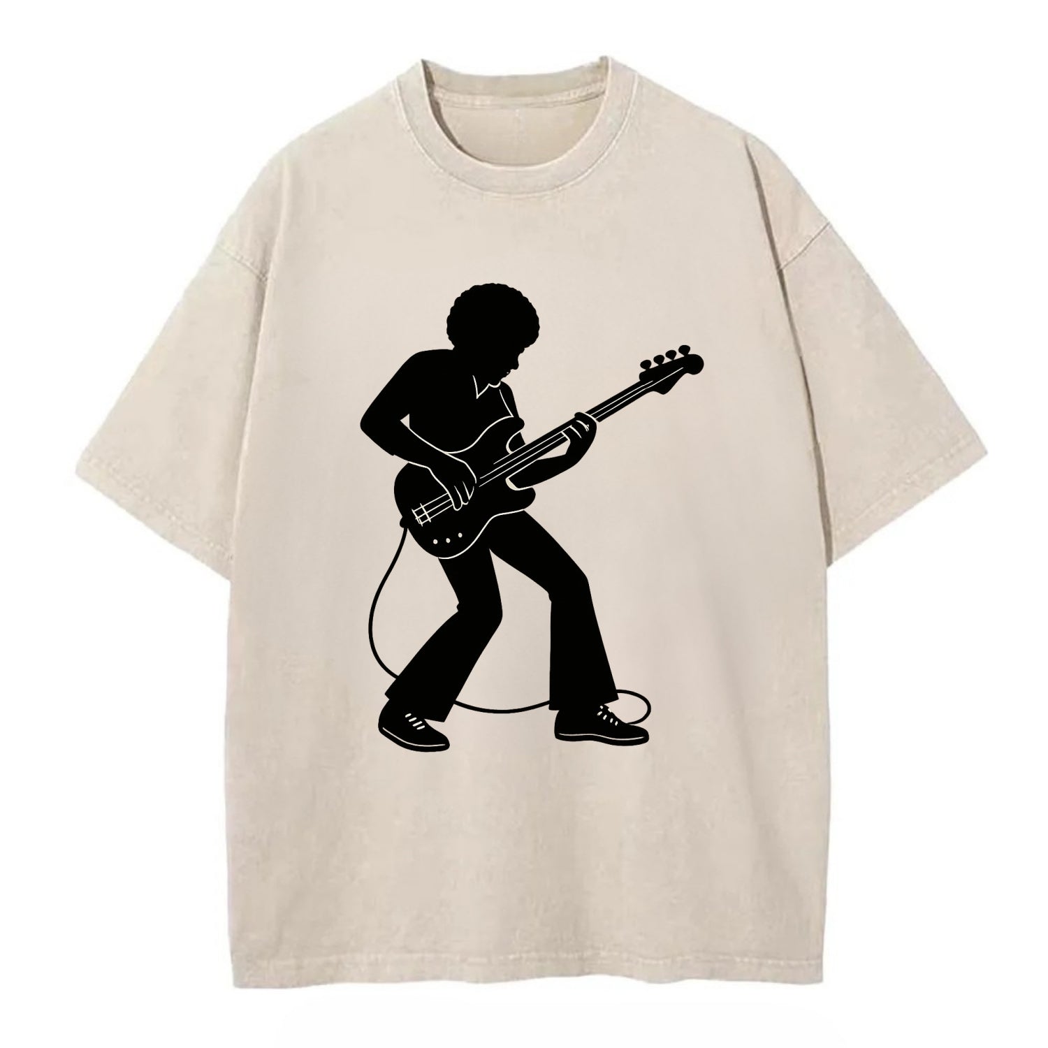 Bass guitarist slap technique - Vintage T-shirt - Off White