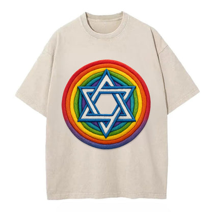 Star of David  - Vintage T-shirt - Off White
