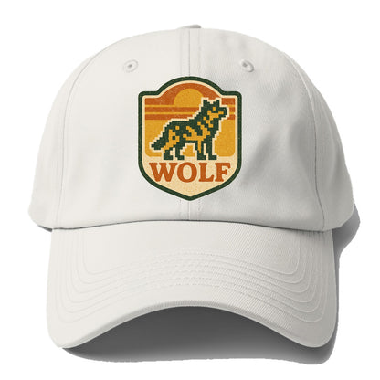 Digital Pixel Wolf  - Baseball Cap For Big Heads - Off White