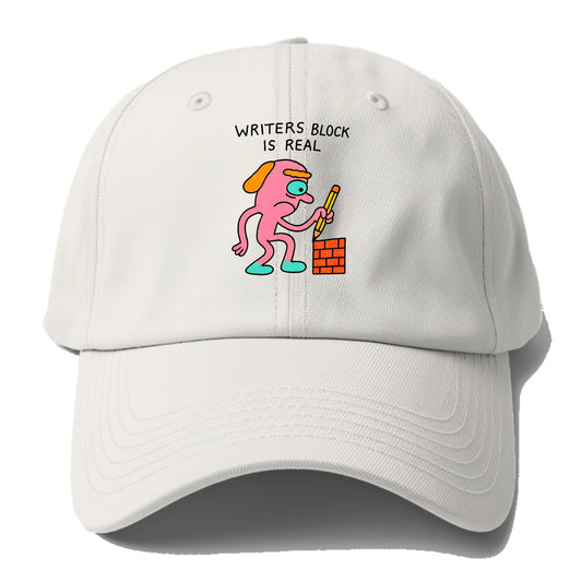 WRITERS BLOCK IS REAL | Brick wall with pencil - Baseball Cap - Off White