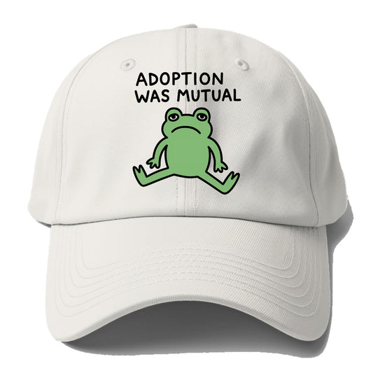 ADOPTION WAS MUTUAL | Animal choosing human - Baseball Cap For Big Heads - Off White