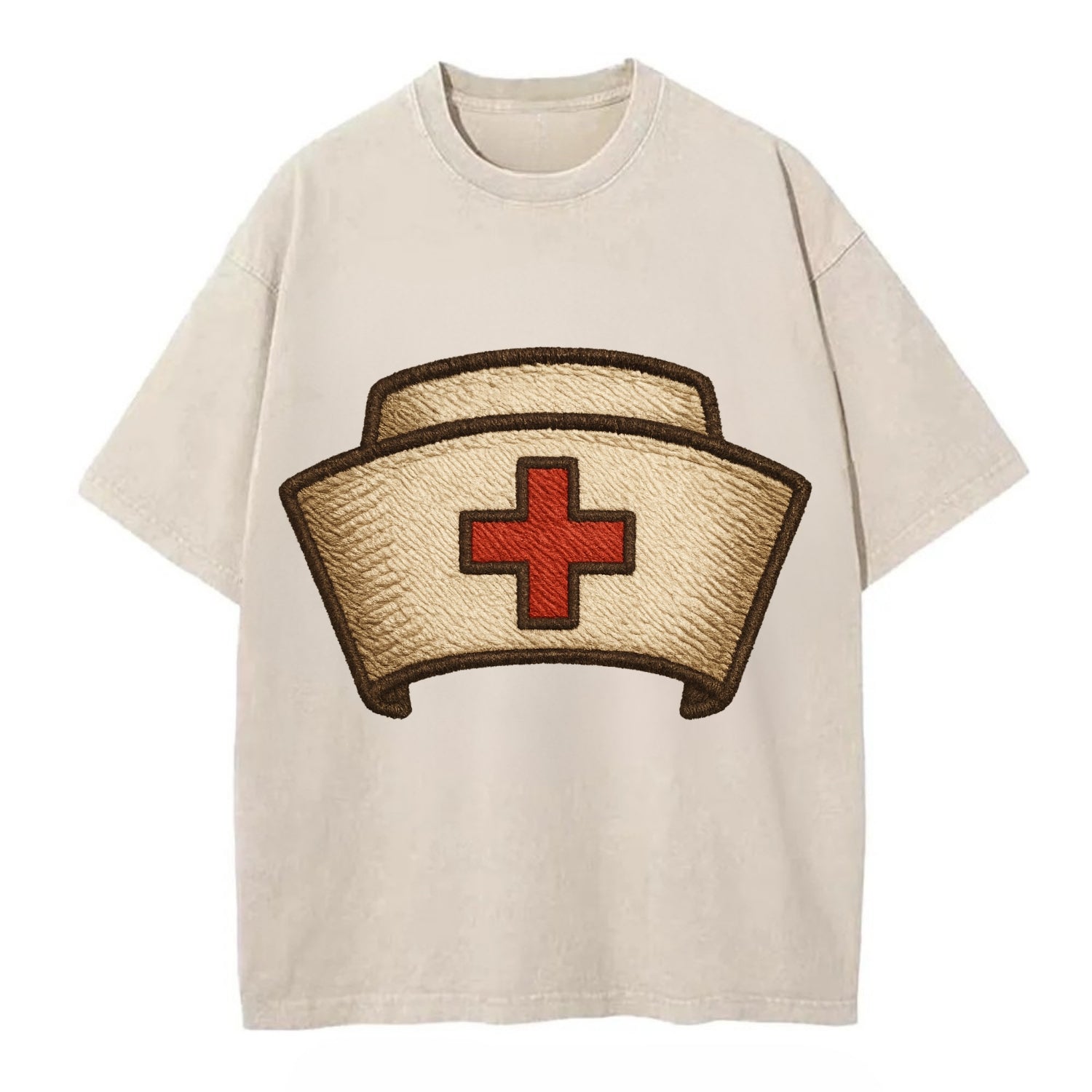 Nurse Cap  - Vintage T-shirt - Off White