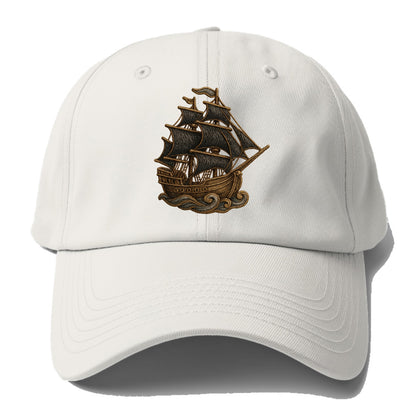 Pirate Ship  - Baseball Cap For Big Heads - Off White