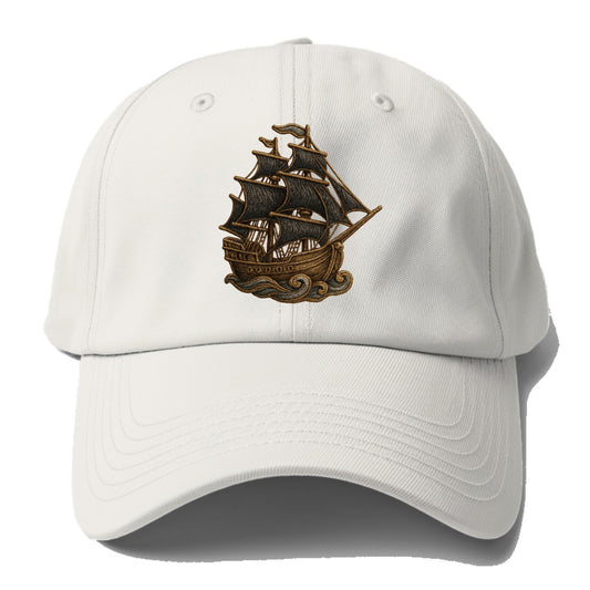 Pirate Ship  - Baseball Cap For Big Heads - Off White