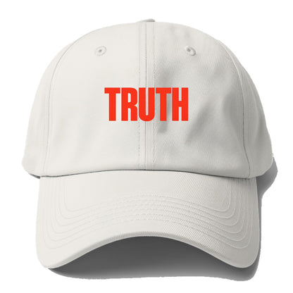 Bold typography design - "TRUTH" - honesty, reality - Baseball Cap - Off White