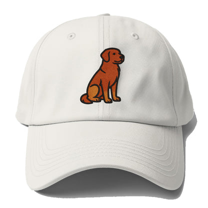 Nova Scotia Duck Tolling Retriever - Red embroidered pose - Baseball Cap - Off White