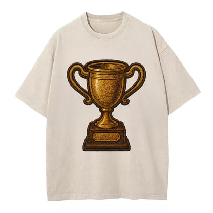 Trophy Cup  - Vintage T-shirt - Off White
