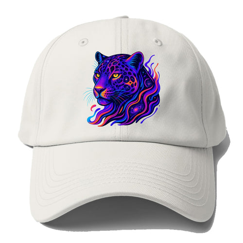 Powerful jaguar with rosettes containing miniature galaxies, cosmic - Baseball Cap For Big Heads