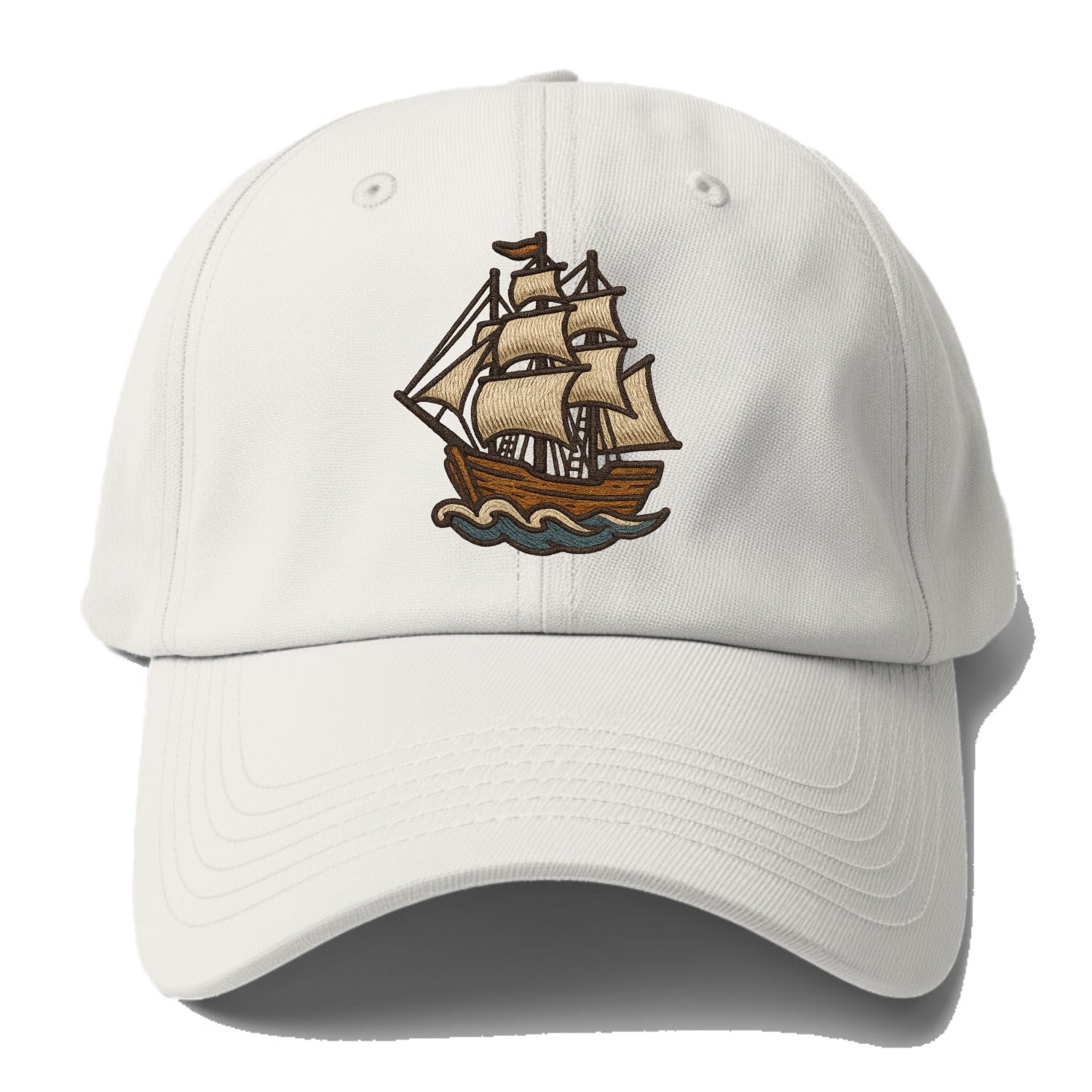 Sailing Ship  - Baseball Cap - Off White