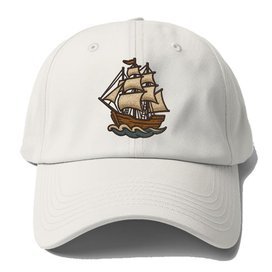 Sailing Ship  - Baseball Cap - Off White