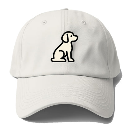 Beagle - Modern minimal sitting pose wit - Baseball Cap - Off White