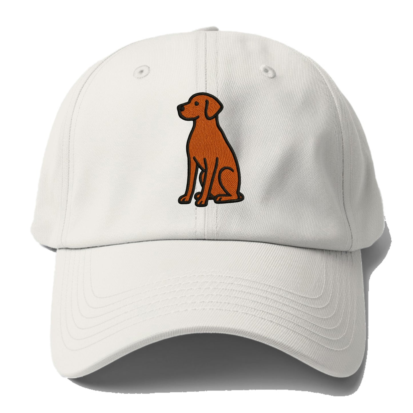 Vizsla - Rust colored sitting pose - Baseball Cap - Off White