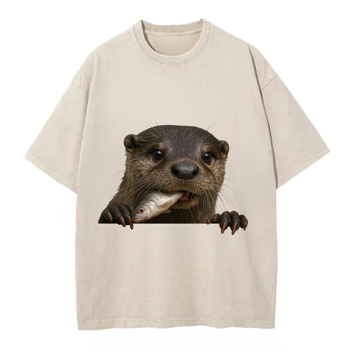 River Otter  - Vintage T-shirt - Off White