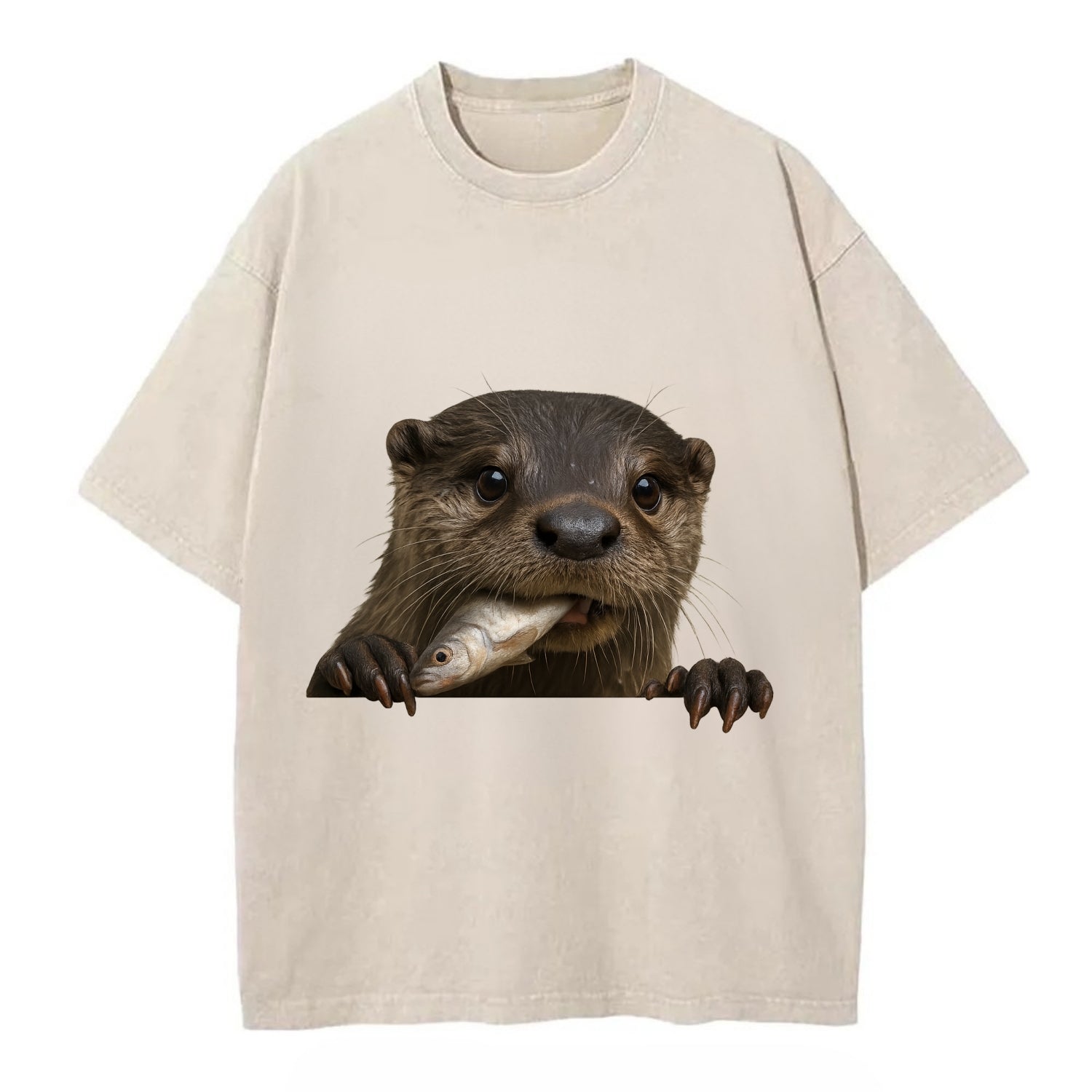 River Otter  - Vintage T-shirt - Off White