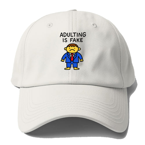 ADULTING IS FAKE | Child in suit pretending - Baseball Cap