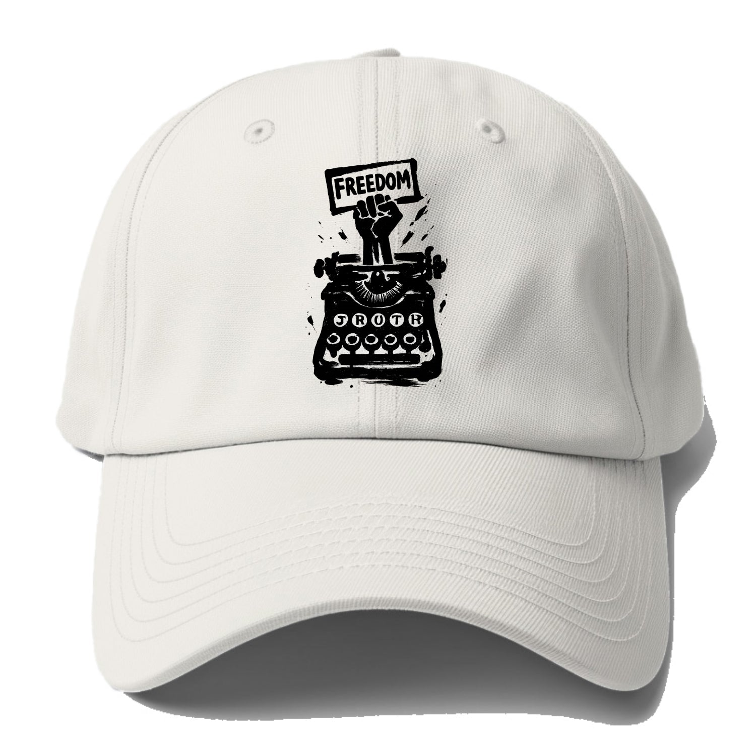Typewriter keys - journalism and truth ink art - Baseball Cap - Off White
